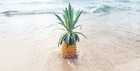 ananas sur la plage