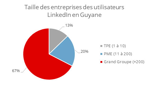 Taille entreprises Guyane LinkedIn